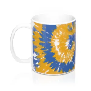 Powder Blue & Yellow Tie Dye Coffee Mug