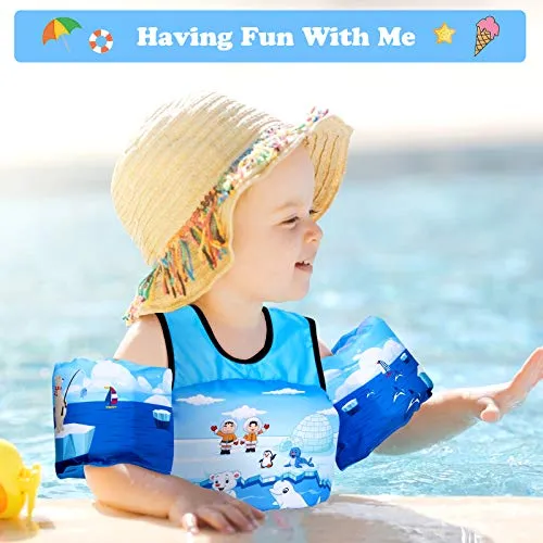 Puddle Beach Jumper, Jurmikey Toddler Swim Vest Jacket for 30-66 Pounds Boys & Girls, Children’s Training Jumper for Beach/ Pool/See (Beiji)