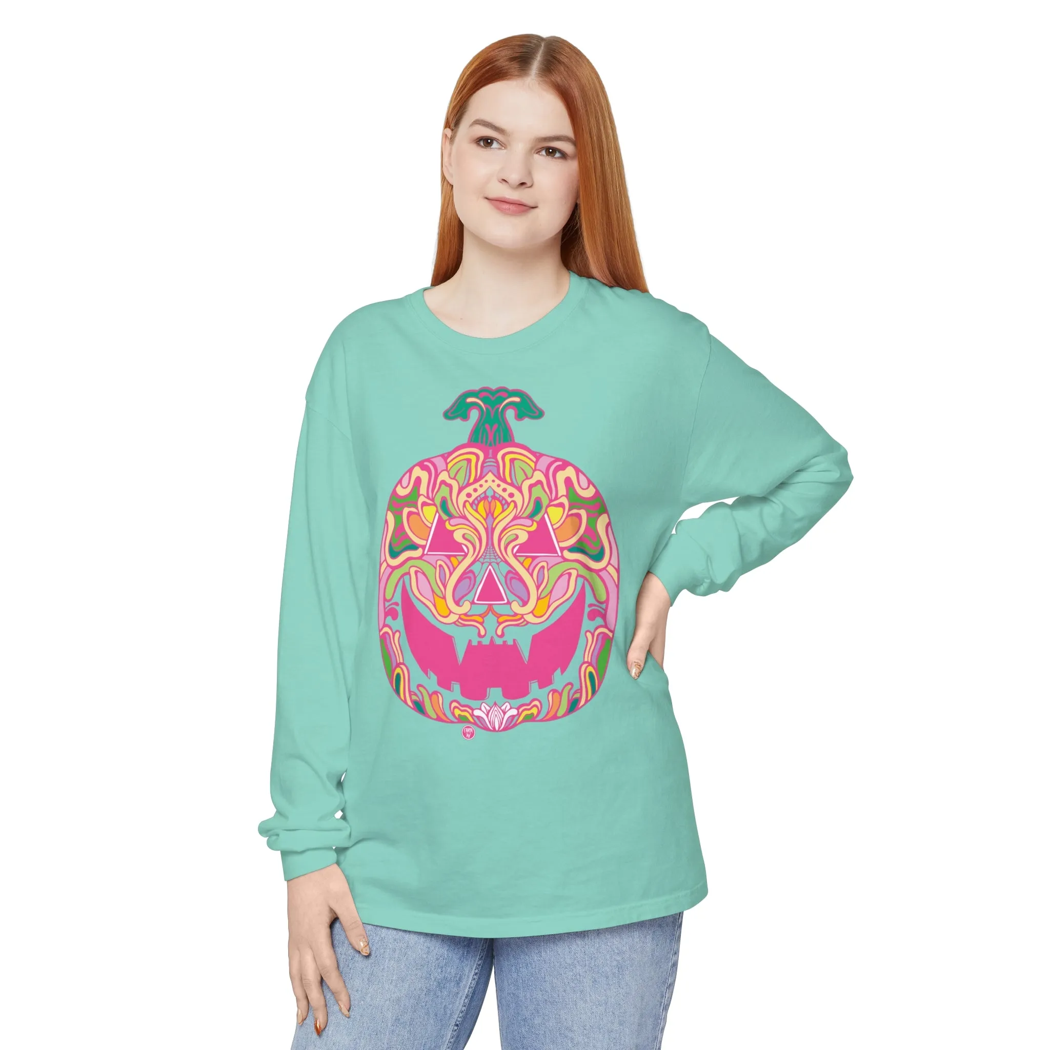 Pumpkinhead (CANDY) by Chaya Av Unisex Long Sleeve T-Shirt (16 Colors Available)