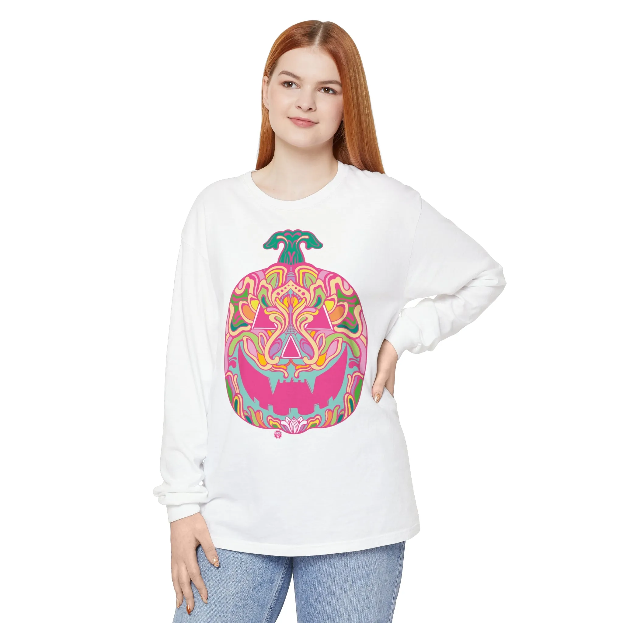 Pumpkinhead (CANDY) by Chaya Av Unisex Long Sleeve T-Shirt (16 Colors Available)