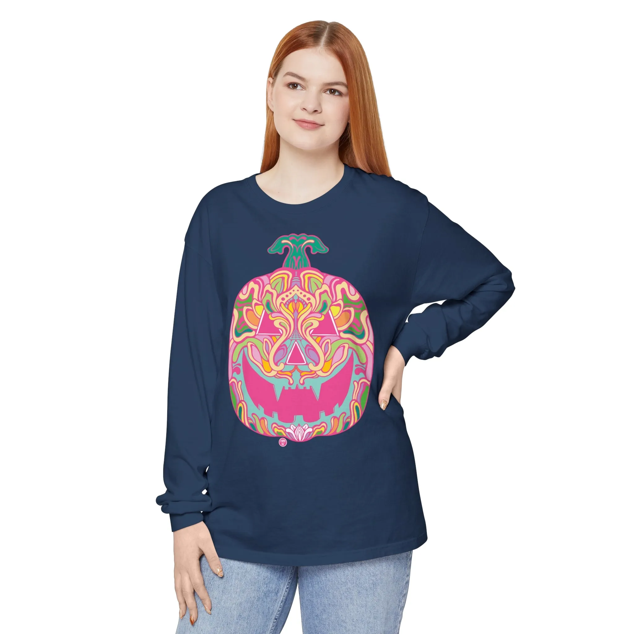 Pumpkinhead (CANDY) by Chaya Av Unisex Long Sleeve T-Shirt (16 Colors Available)