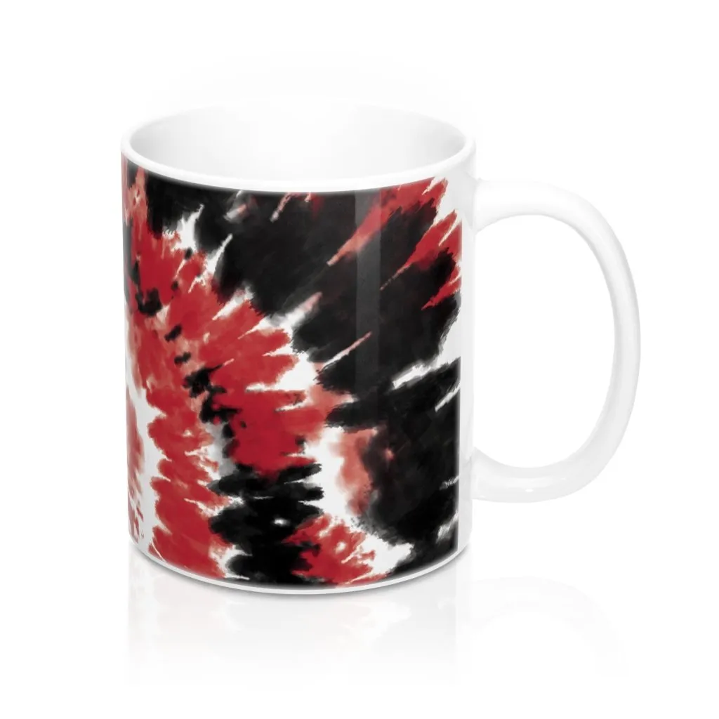 Red & Black Tie Dye Coffee Mug