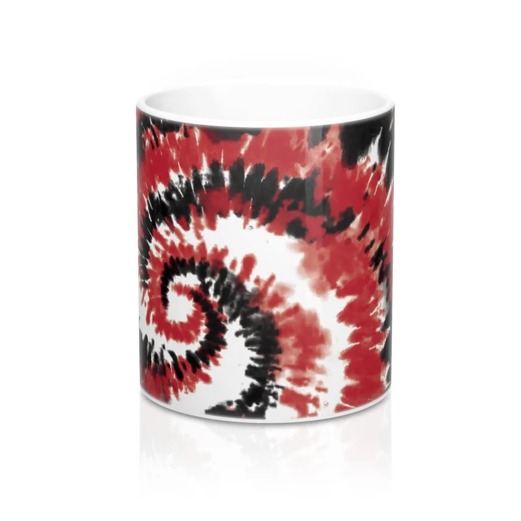 Red & Black Tie Dye Coffee Mug