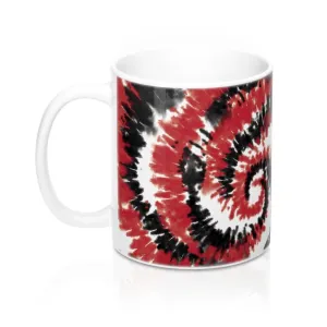Red & Black Tie Dye Coffee Mug