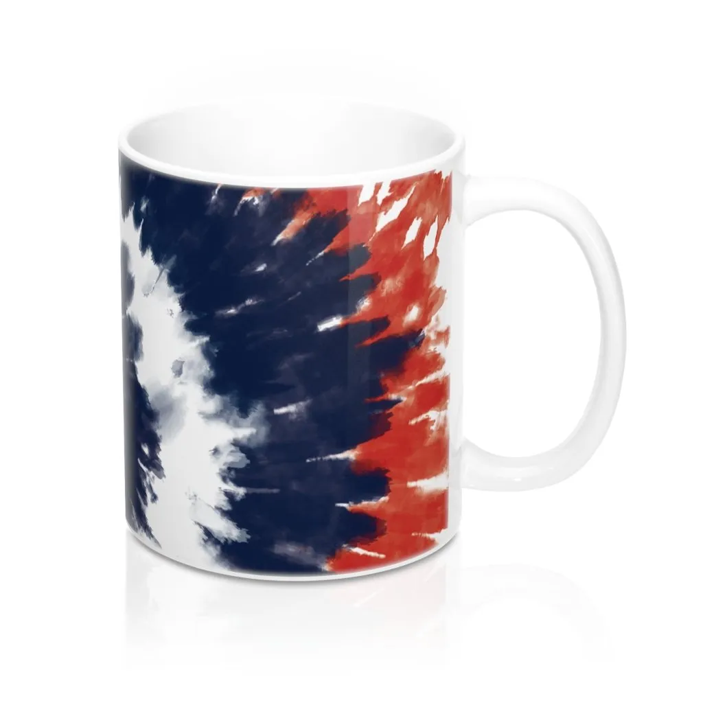 Red & Blue Tie Dye Coffee Mug