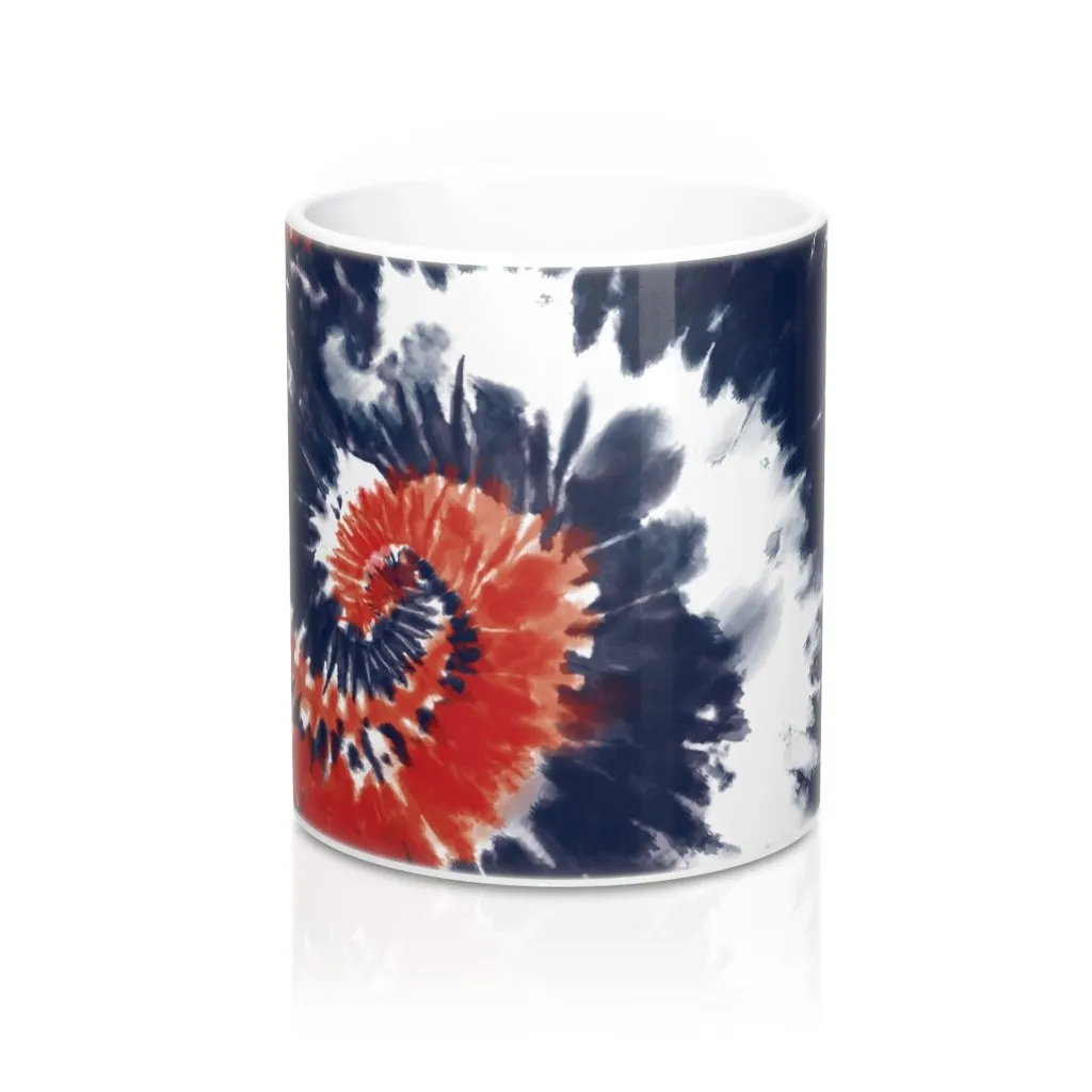 Red & Blue Tie Dye Coffee Mug
