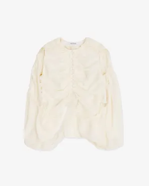 Rokh - Women's Poncho Vest - (Cream)
