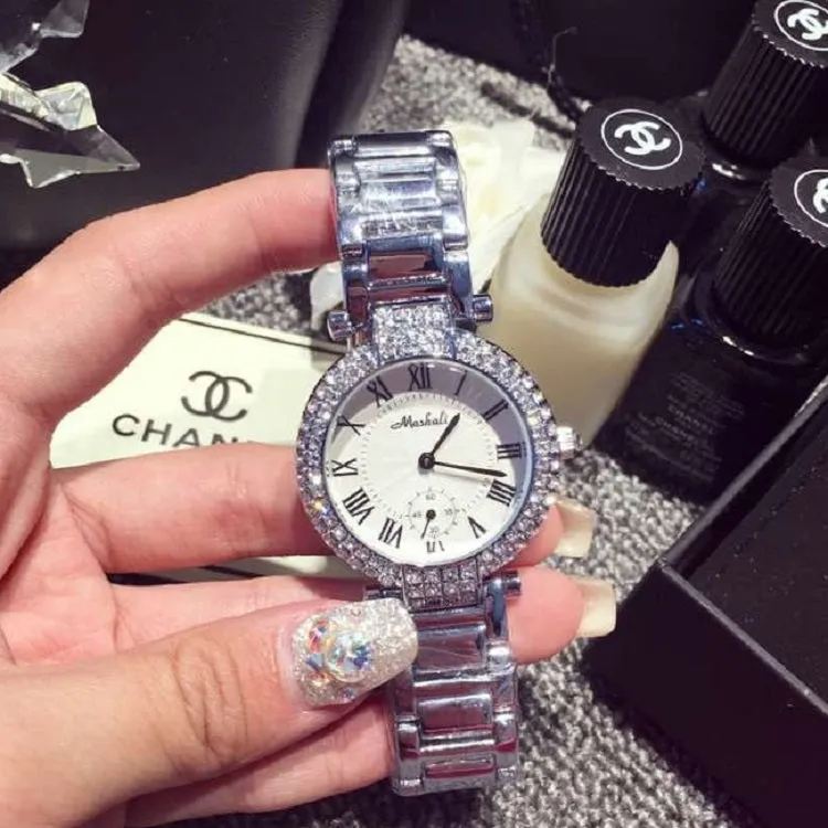 Roman Numerals Durable Rhinestone Women's Watch