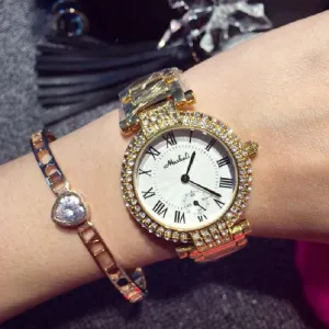 Roman Numerals Durable Rhinestone Women's Watch