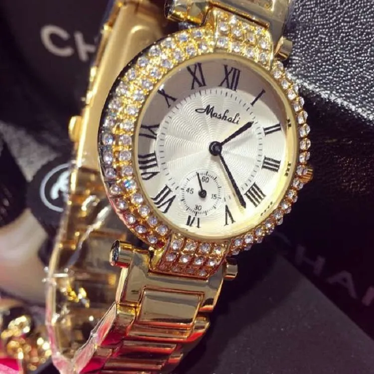 Roman Numerals Durable Rhinestone Women's Watch
