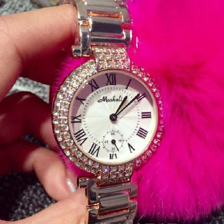Roman Numerals Durable Rhinestone Women's Watch