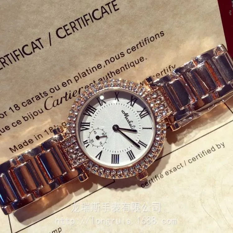 Roman Numerals Durable Rhinestone Women's Watch