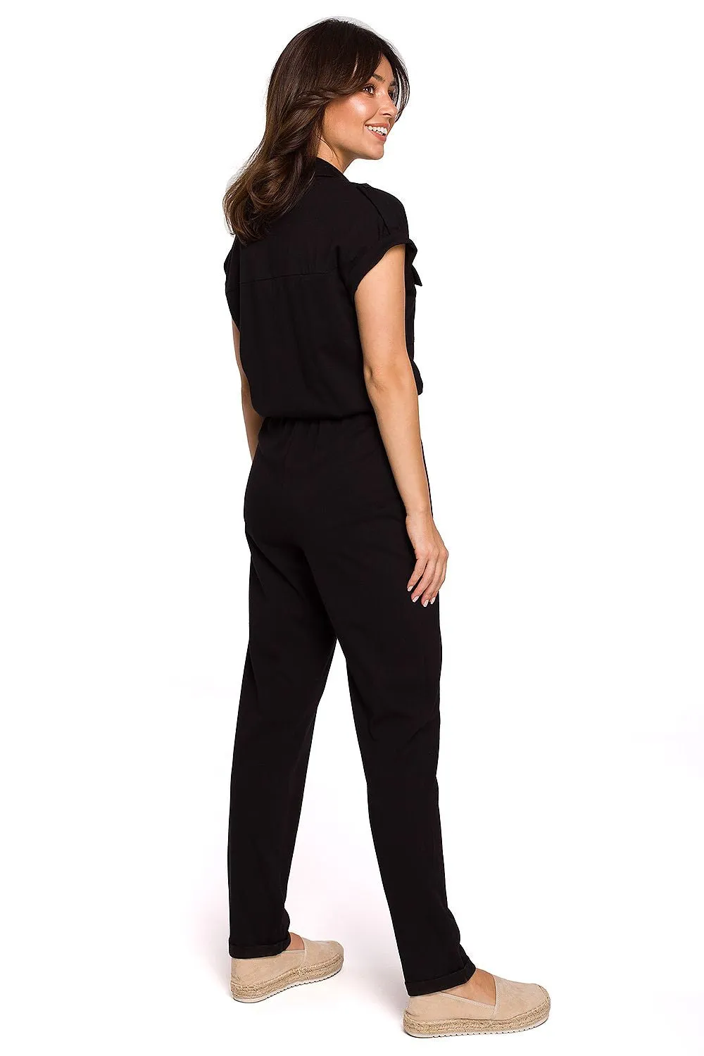 Safari-Inspired Buttoned Jumpsuit