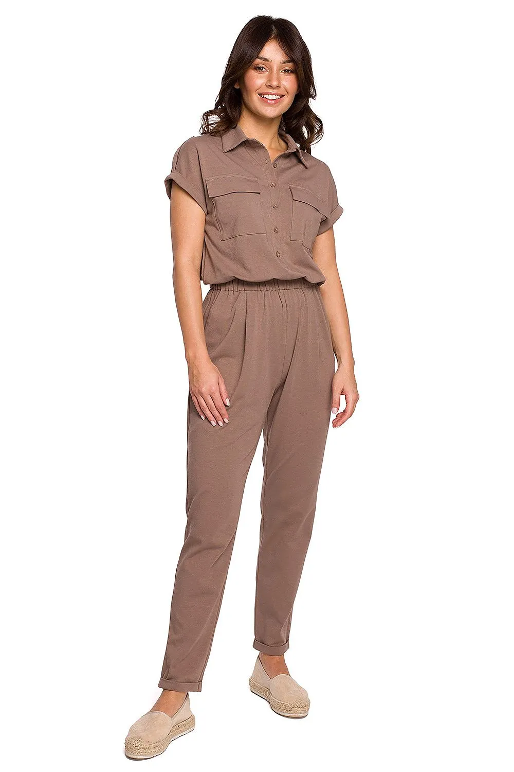 Safari-Inspired Buttoned Jumpsuit