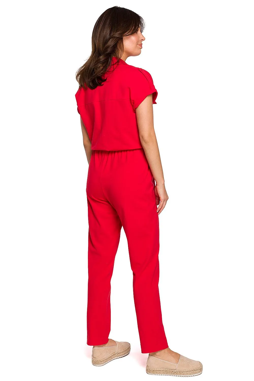 Safari-Inspired Buttoned Jumpsuit