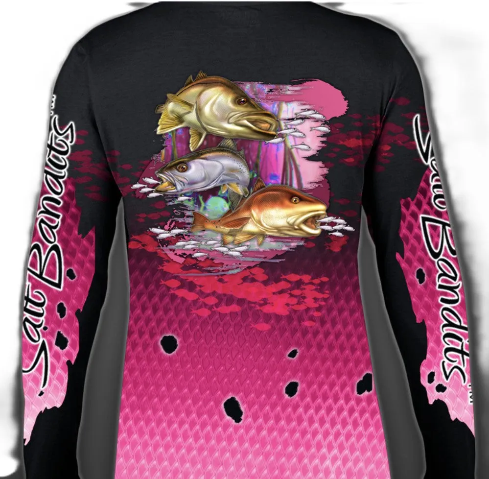 Salt Bandits™ Neon Pink Slam Performance Long Sleeve T-shirt