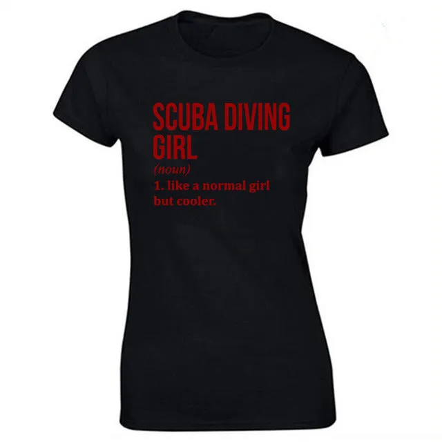 Scuba diving T-Shirt for Women | Scuba Diving Girl - 100% cotton