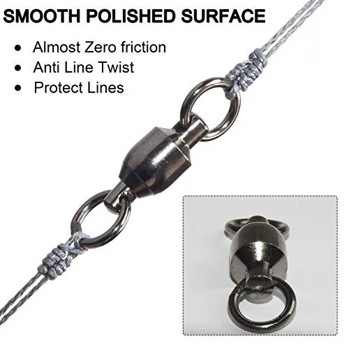 Shaddock Fishing 25 Pack 100% Copper 35lb-390lb High Strength Fishing Ball Bearing Swivels Fish Swivel Connectors with Strong Solid Welded Rings (Size 7 (320lb) 25 Pack)