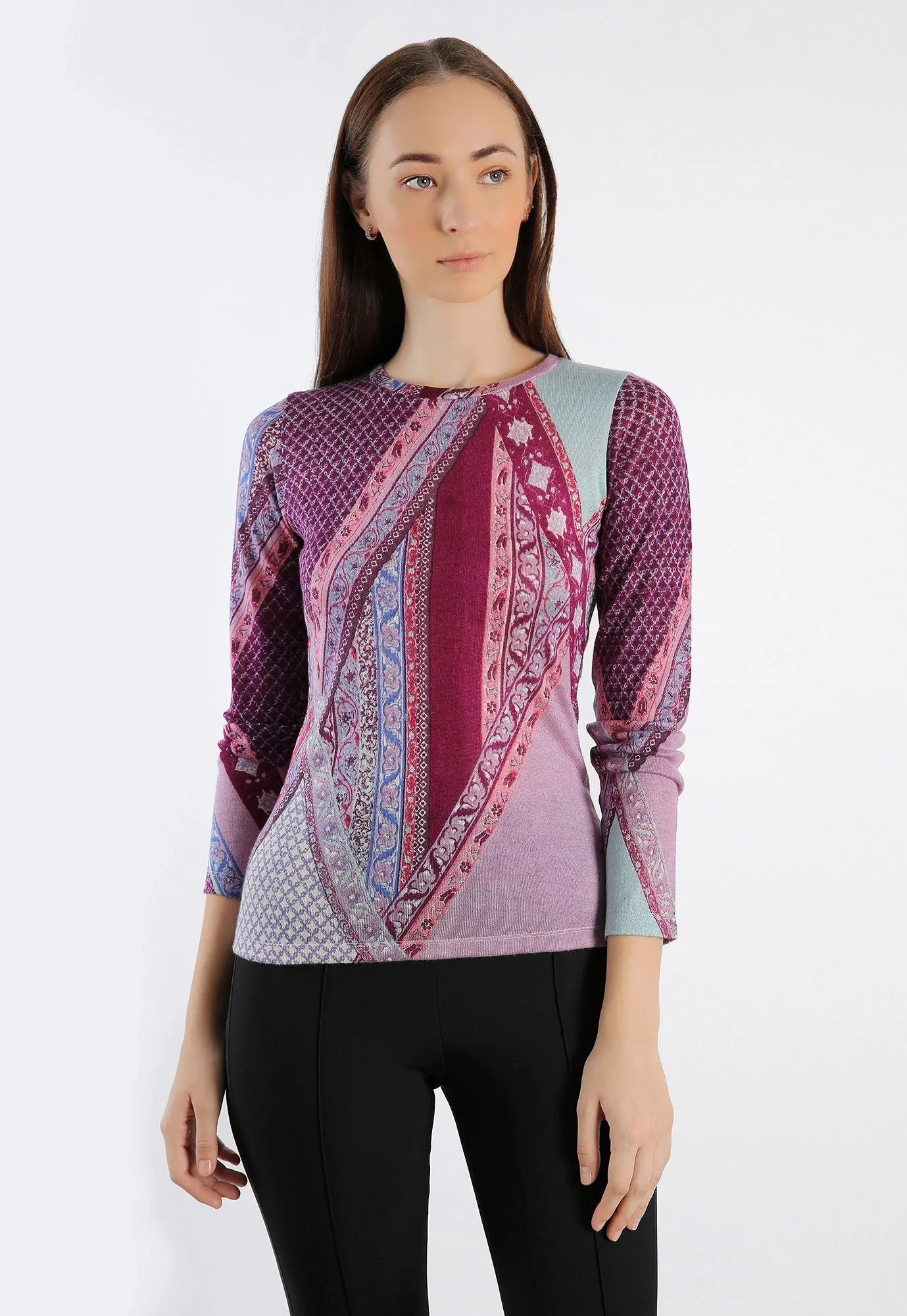 Shades of Maroon & Blue Top