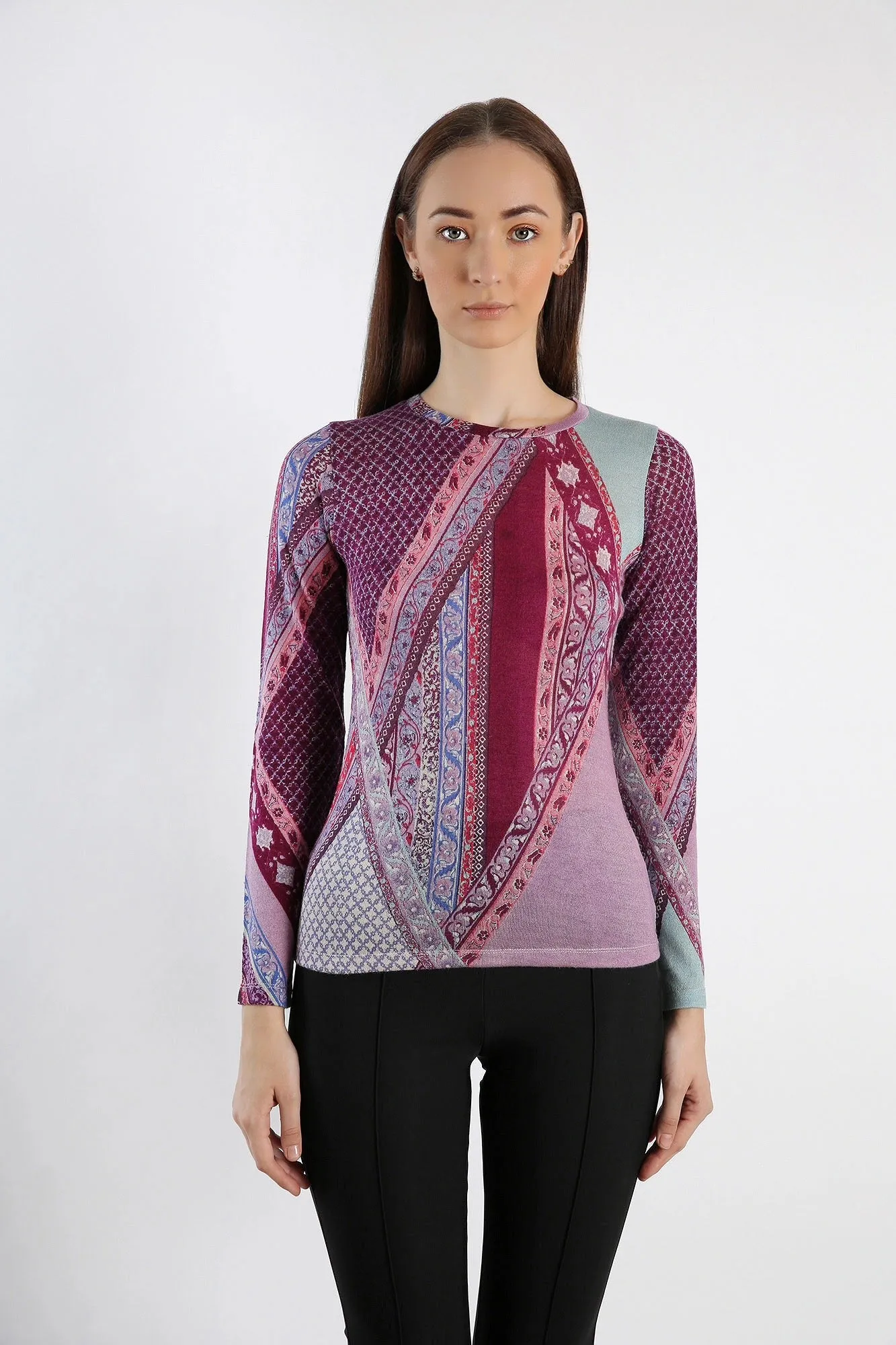 Shades of Maroon & Blue Top