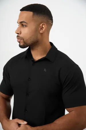 Short Sleeve Bamboo Shirt in Black