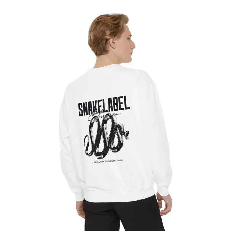 Snake Unisex Garment-Dyed snake  Sweatshirt | Luxe Comfort with 80% Cotton Blend