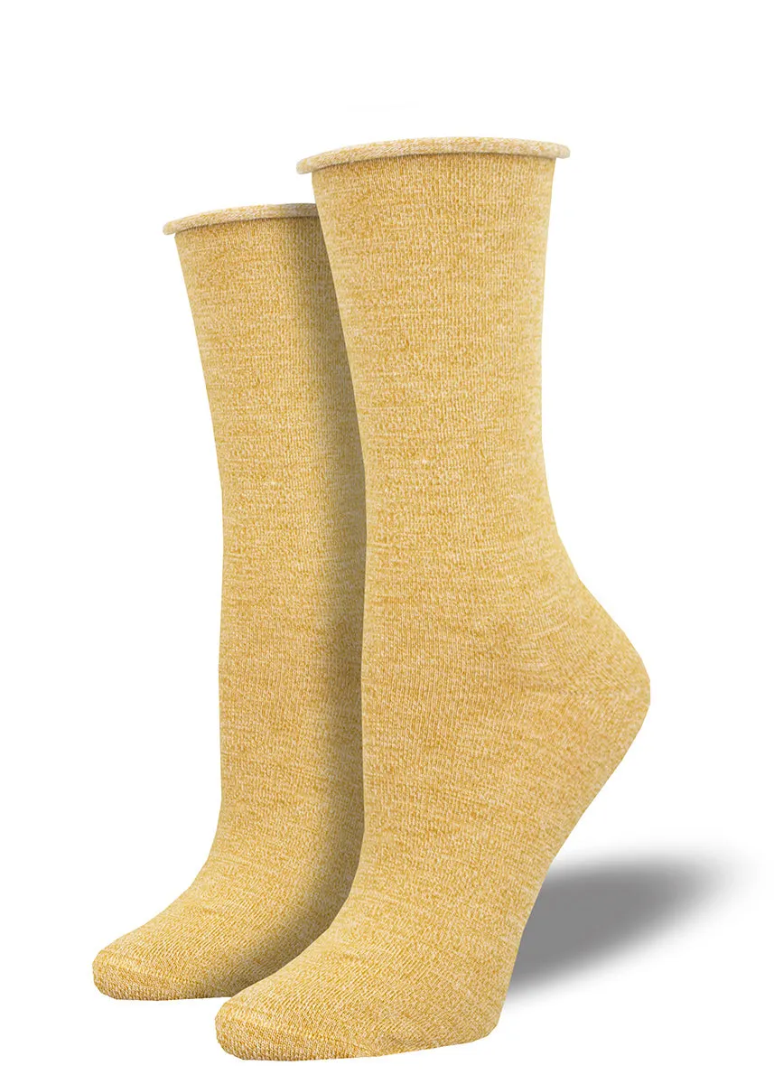 Solid Roll-Top Bamboo Socks
