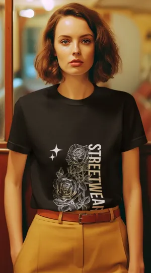 Streetwear Rose Fashion Tee