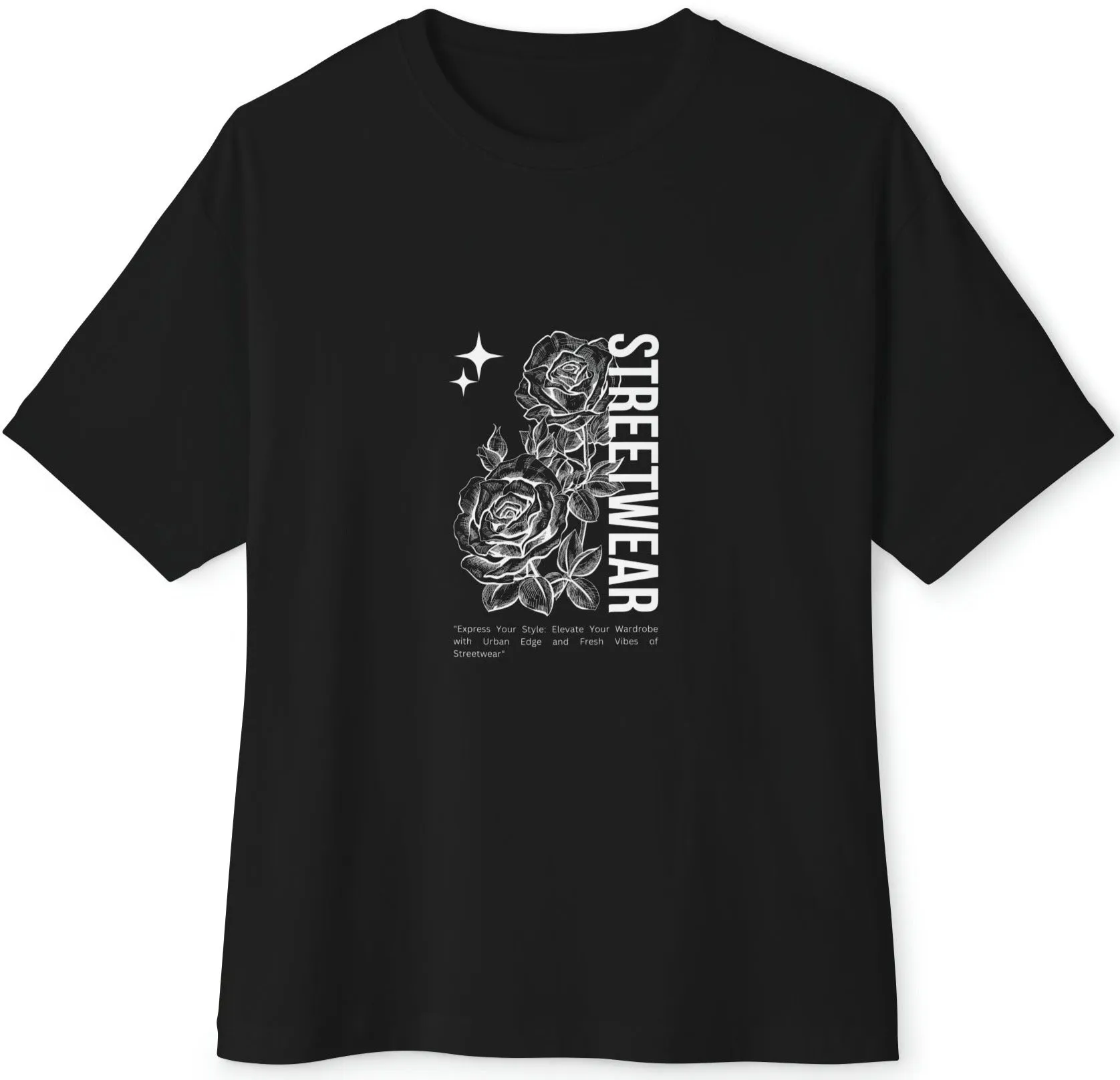 Streetwear Rose Fashion Tee