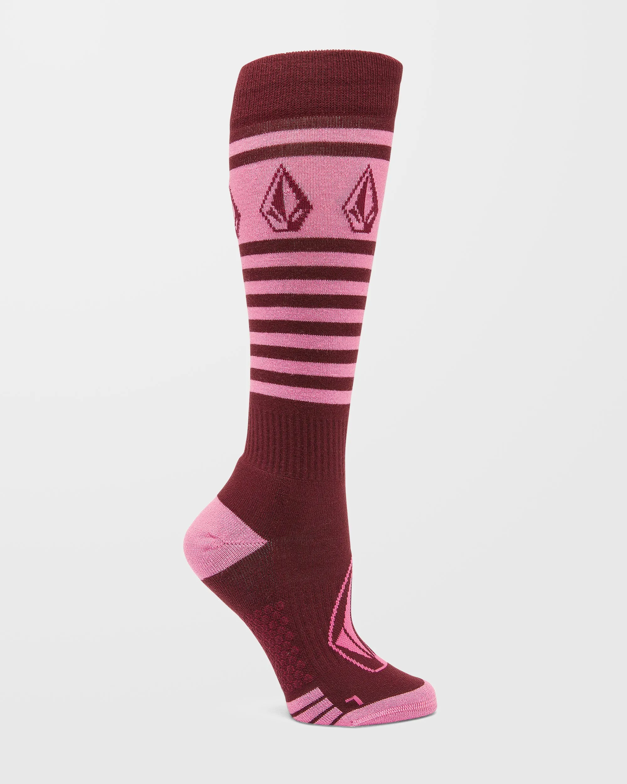Striker Wool Blend Otc Socks - Burgundy