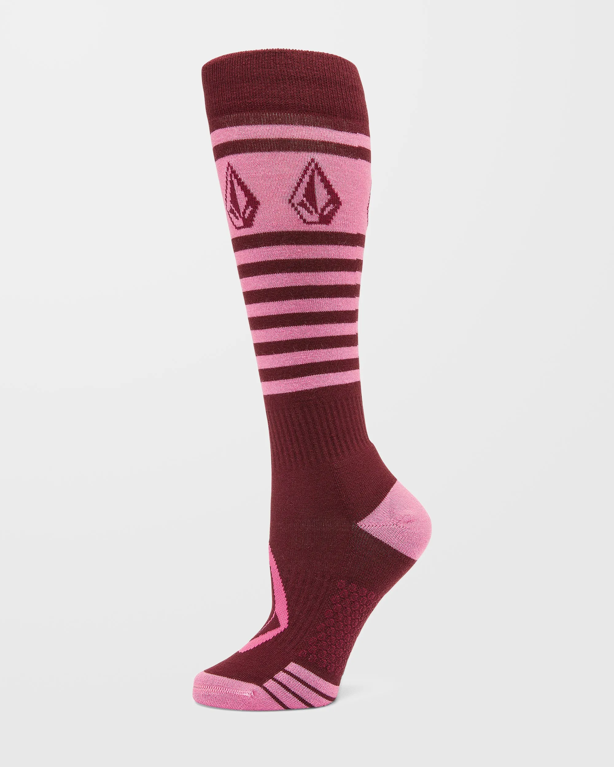 Striker Wool Blend Otc Socks - Burgundy