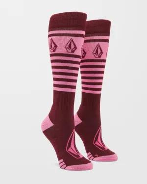 Striker Wool Blend Otc Socks - Burgundy