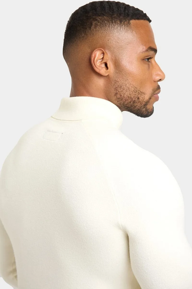 Supersoft Roll Neck in Chalk