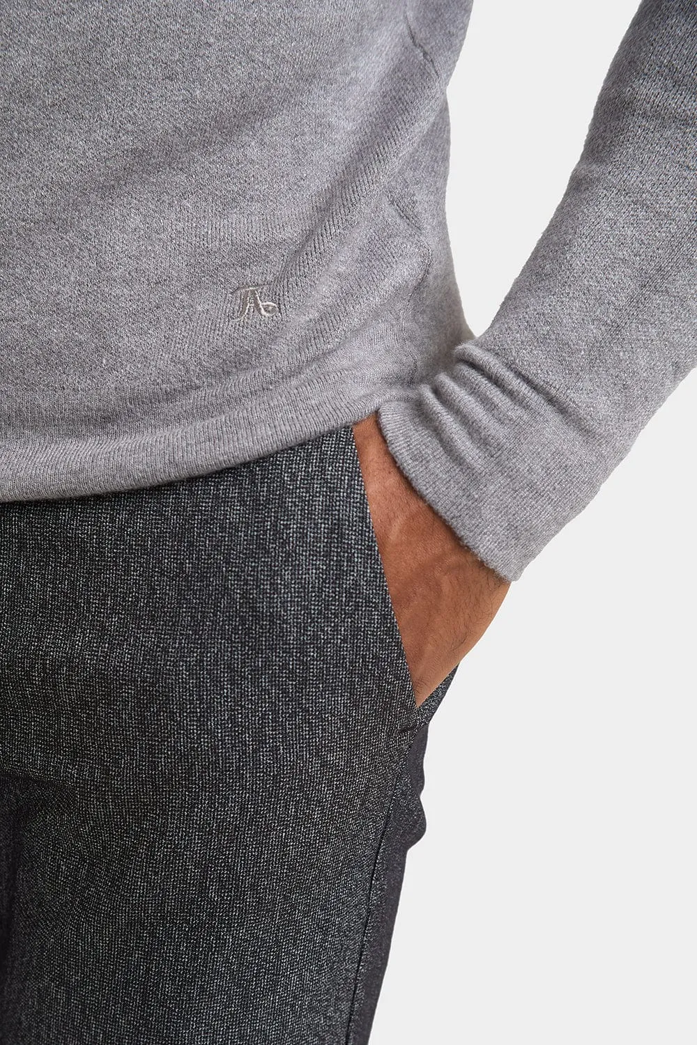 Supersoft Roll Neck in Grey Marl