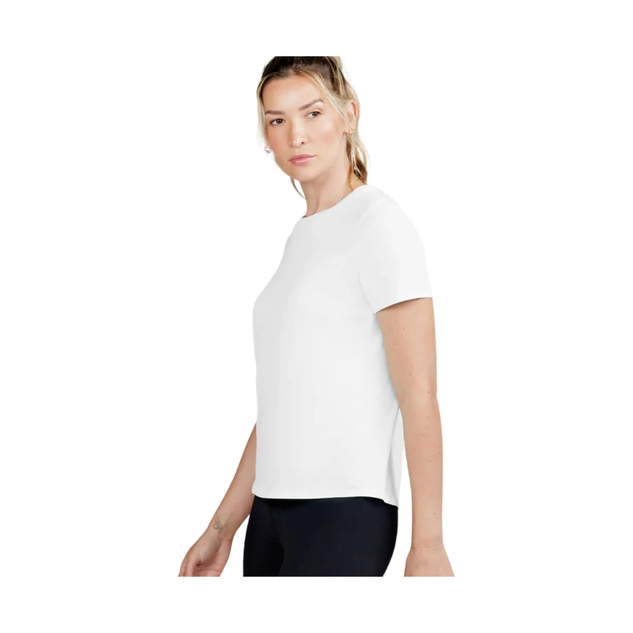 Tasc Women's All Day Short Sleeve T Shirt - White