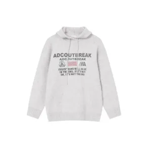 Text Print Cozy Knitwear Sweater