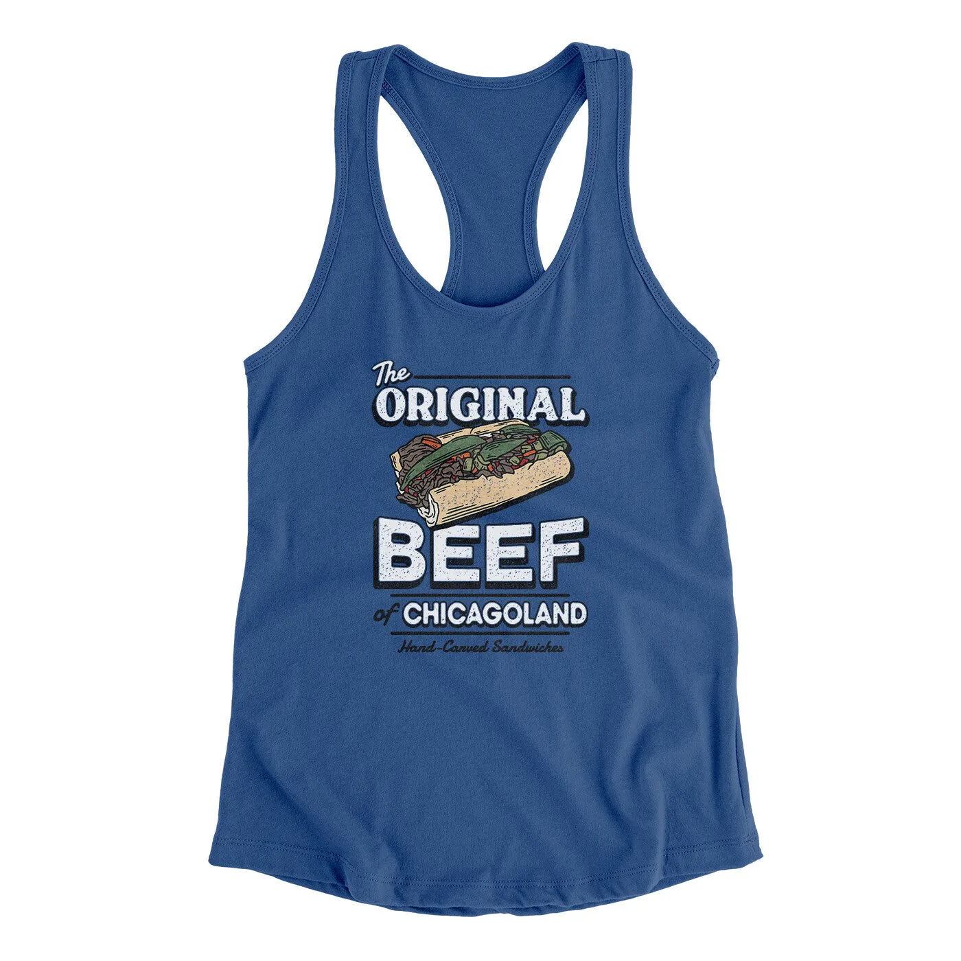 The Original Beef Of Chicagoland Women's Racerback Tank