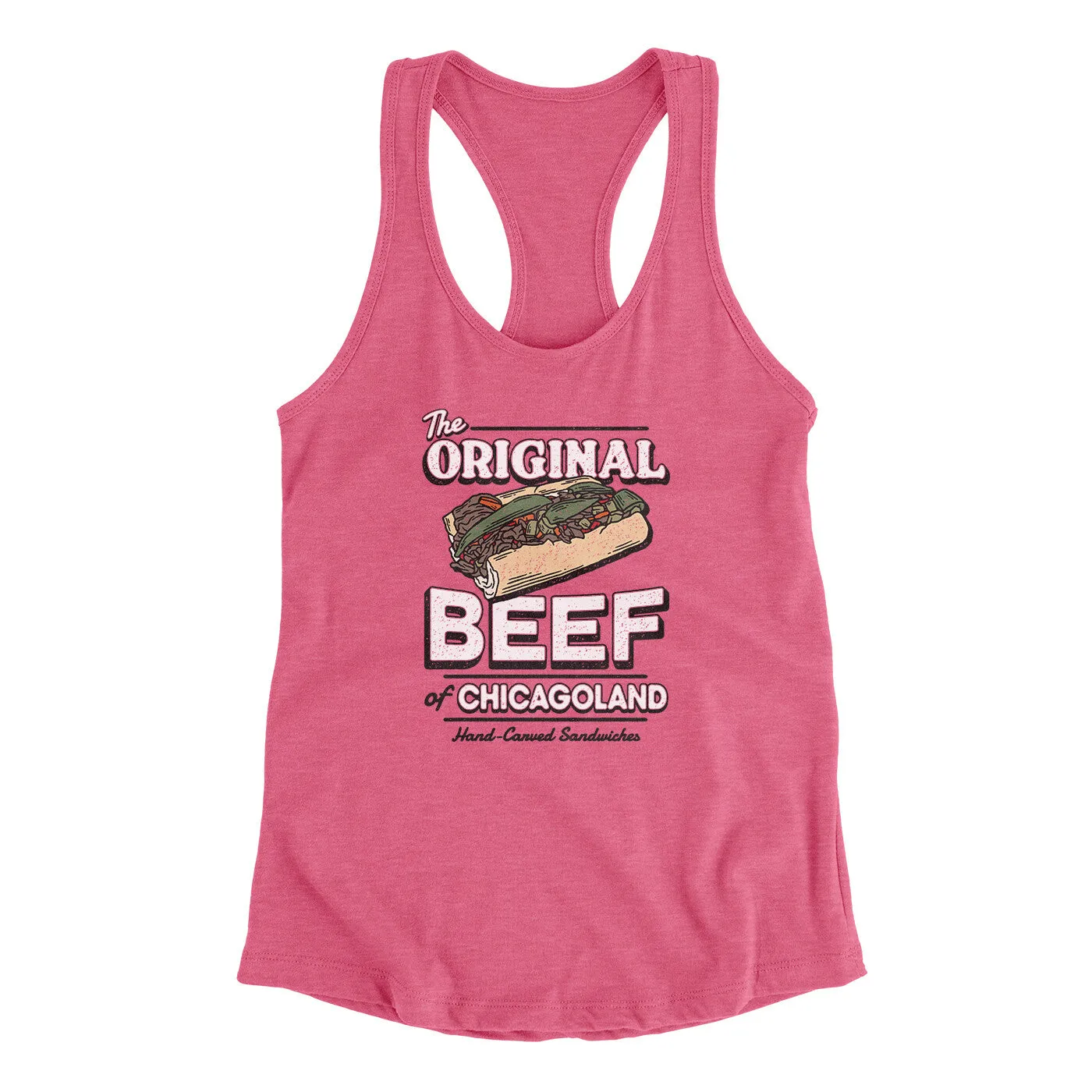The Original Beef Of Chicagoland Women's Racerback Tank