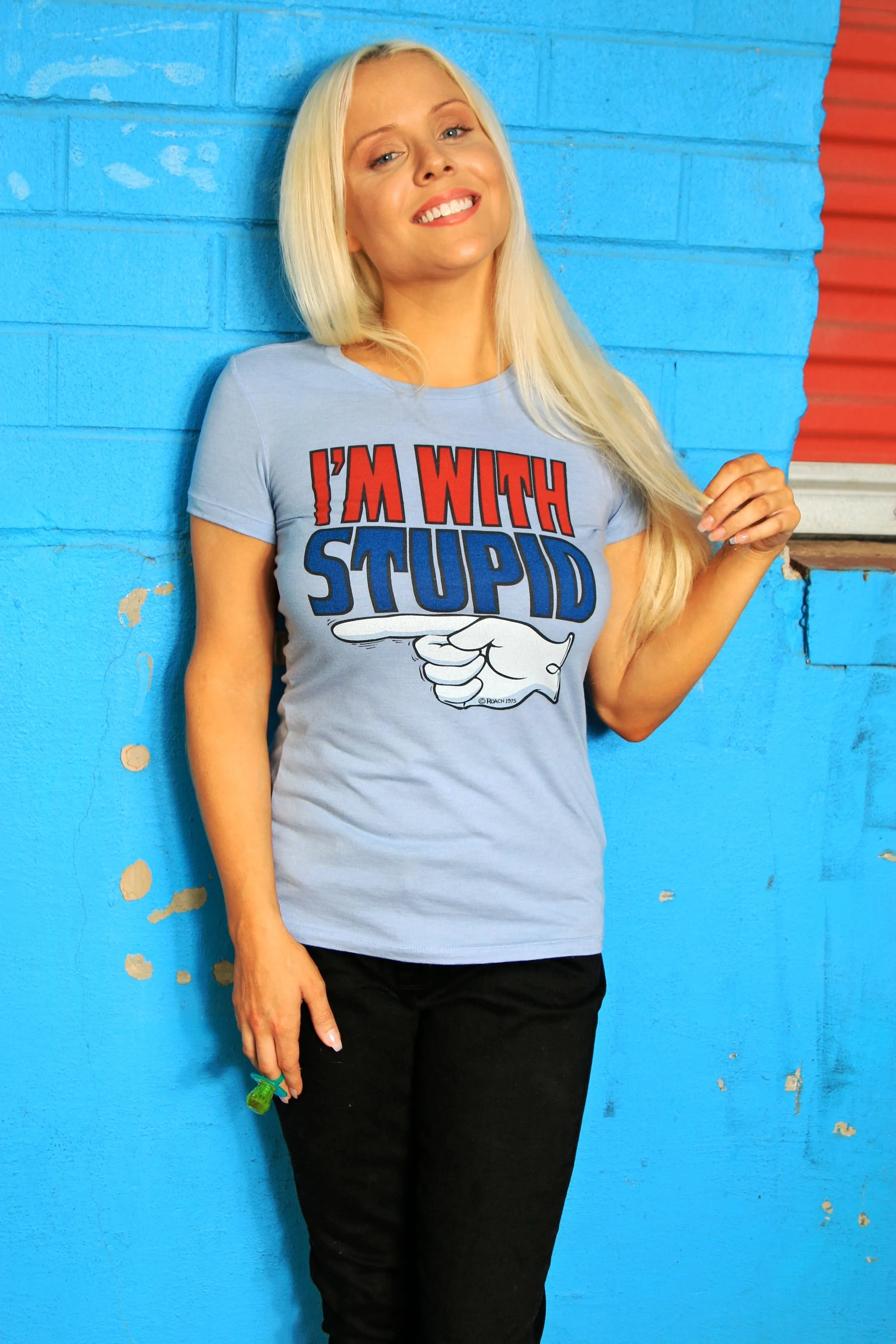 The original "I'm With Stupid" T-shirt | Women's Fitted Tee