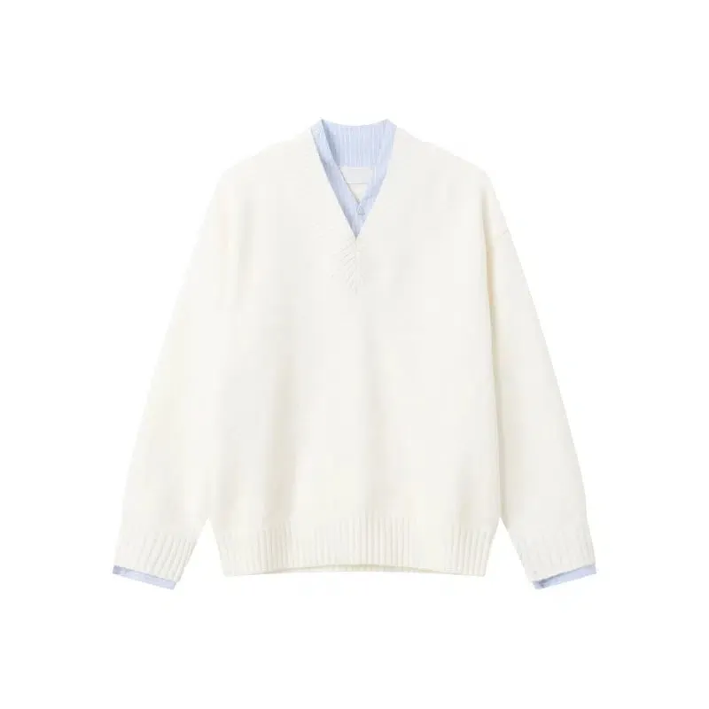 V-Neck Knitwear Sweater