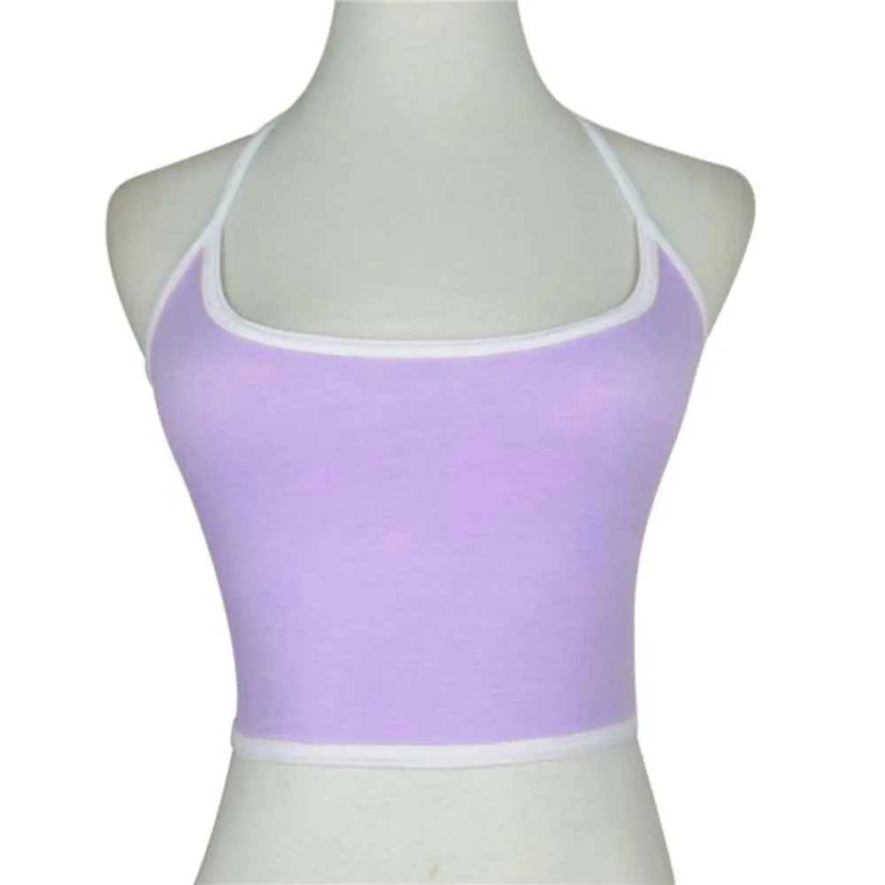 VenusFox Sexy Crop Tops For Women Halter Fitness Skinny T-Shirt