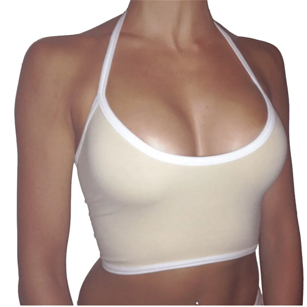 VenusFox Sexy Crop Tops For Women Halter Fitness Skinny T-Shirt