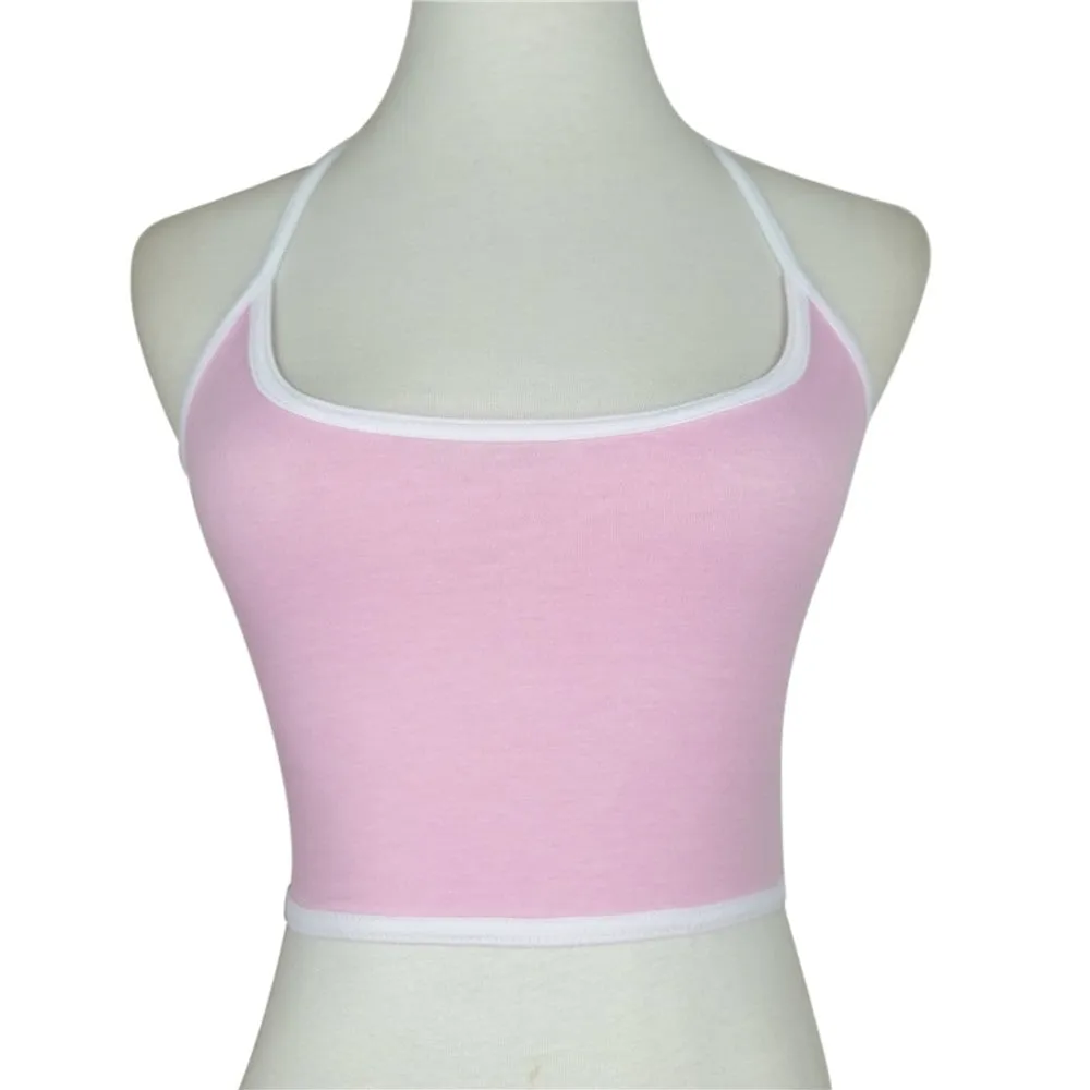 VenusFox Sexy Crop Tops For Women Halter Fitness Skinny T-Shirt