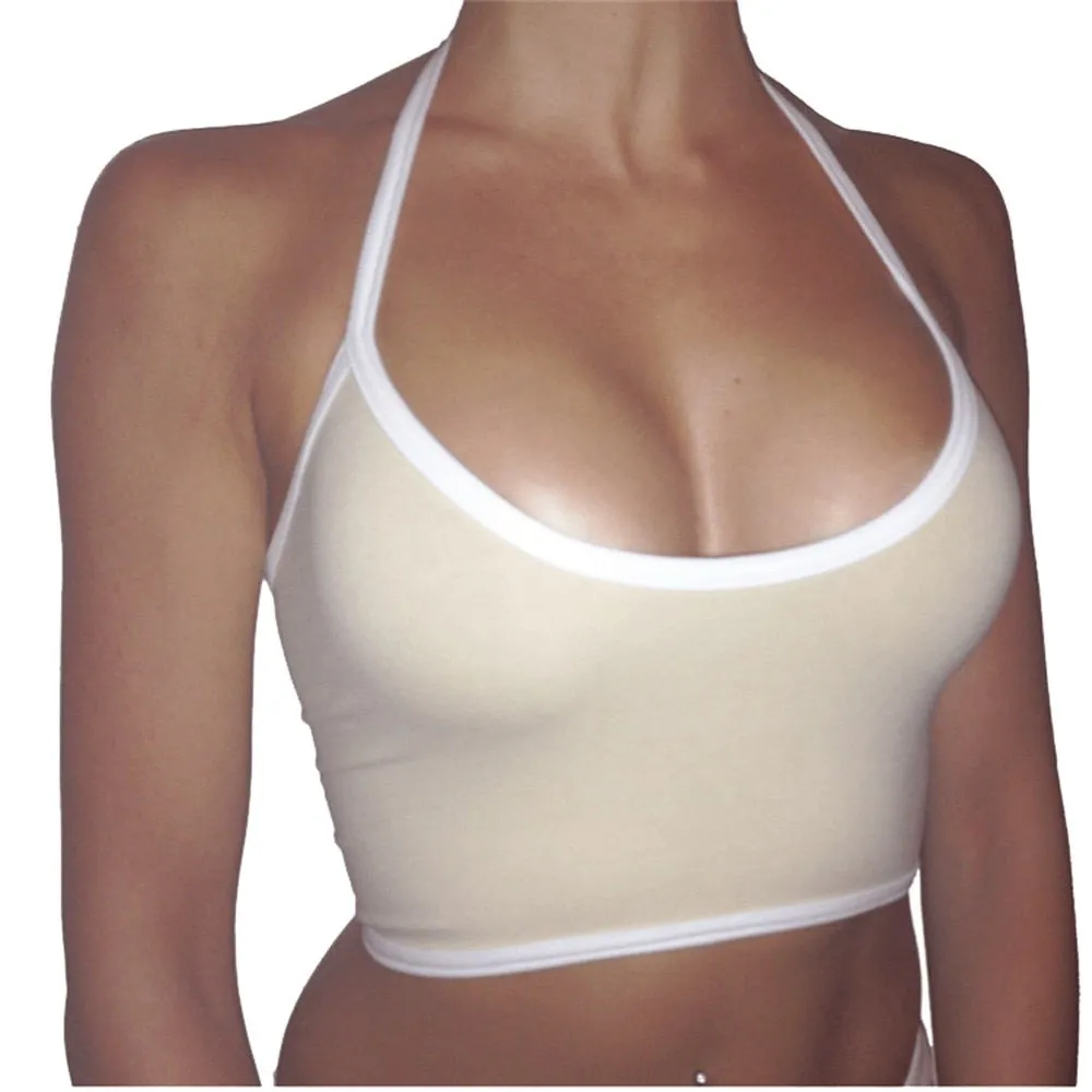 VenusFox Sexy Crop Tops For Women Halter Fitness Skinny T-Shirt