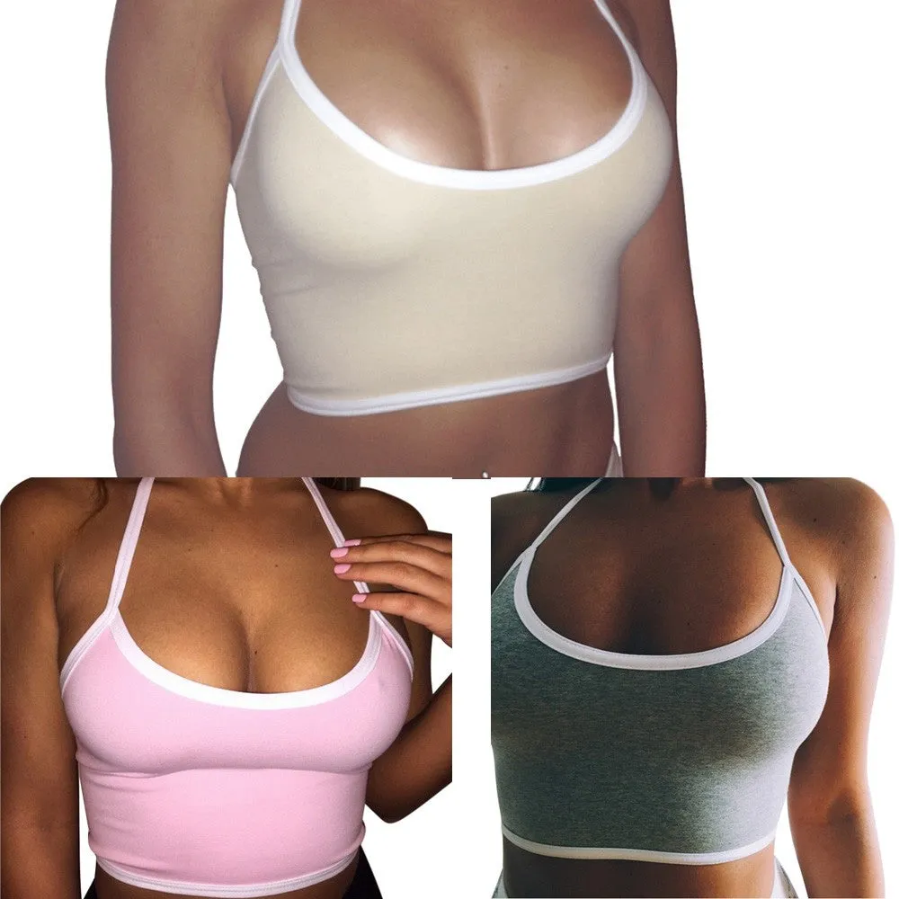 VenusFox Sexy Crop Tops For Women Halter Fitness Skinny T-Shirt