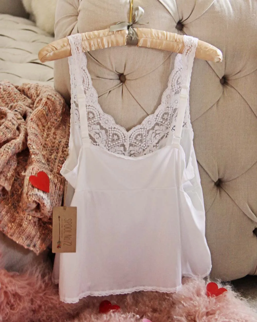 Vintage Lace Cami in White