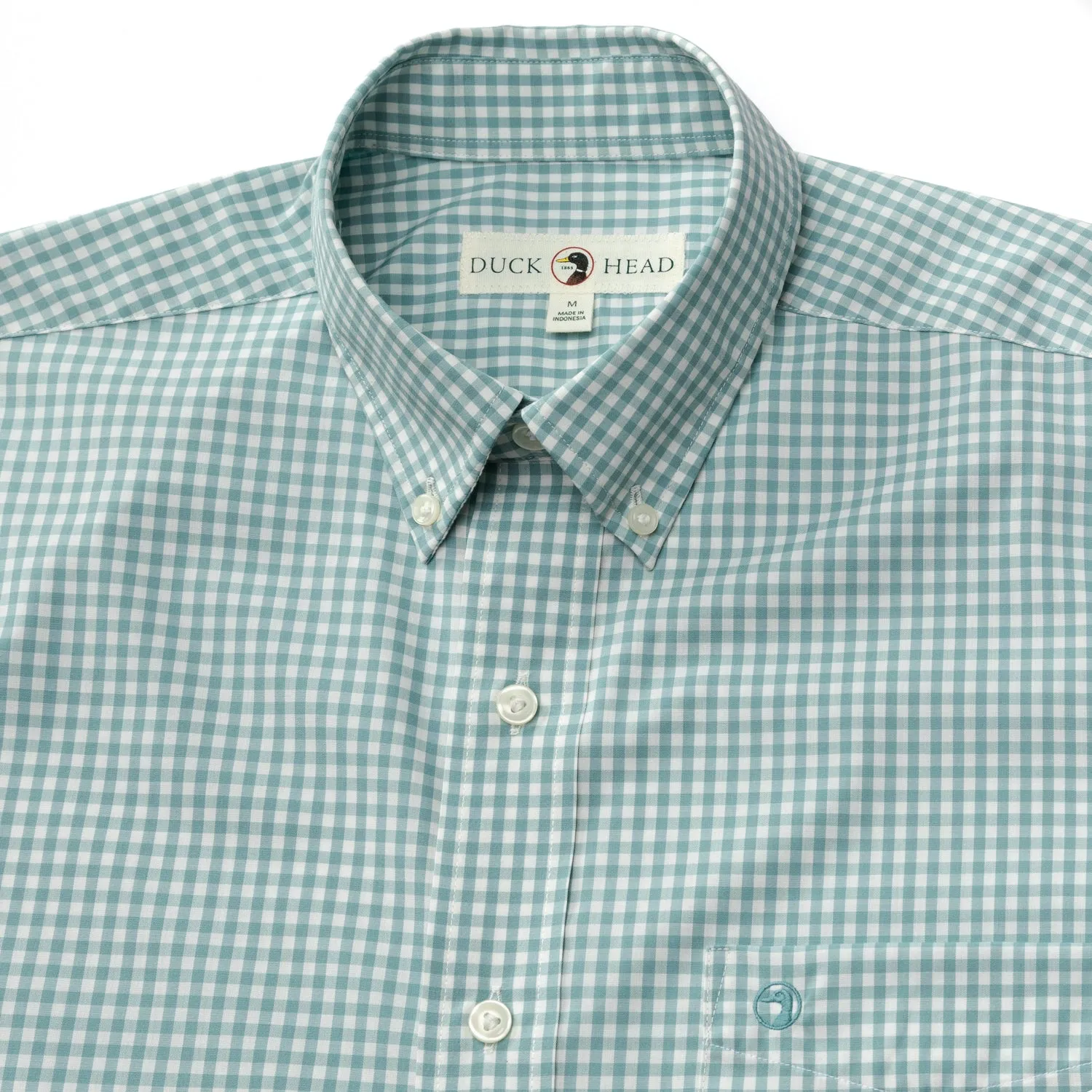 Walton Gingham Performance Poplin Sport Shirt - Flint Blue