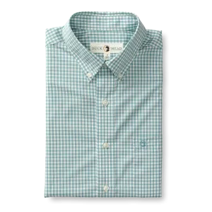 Walton Gingham Performance Poplin Sport Shirt - Flint Blue