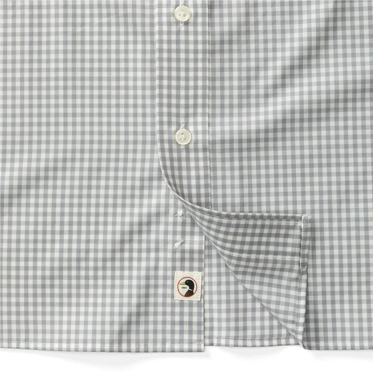Walton Gingham Performance Poplin Sport Shirt - Ultimate Grey