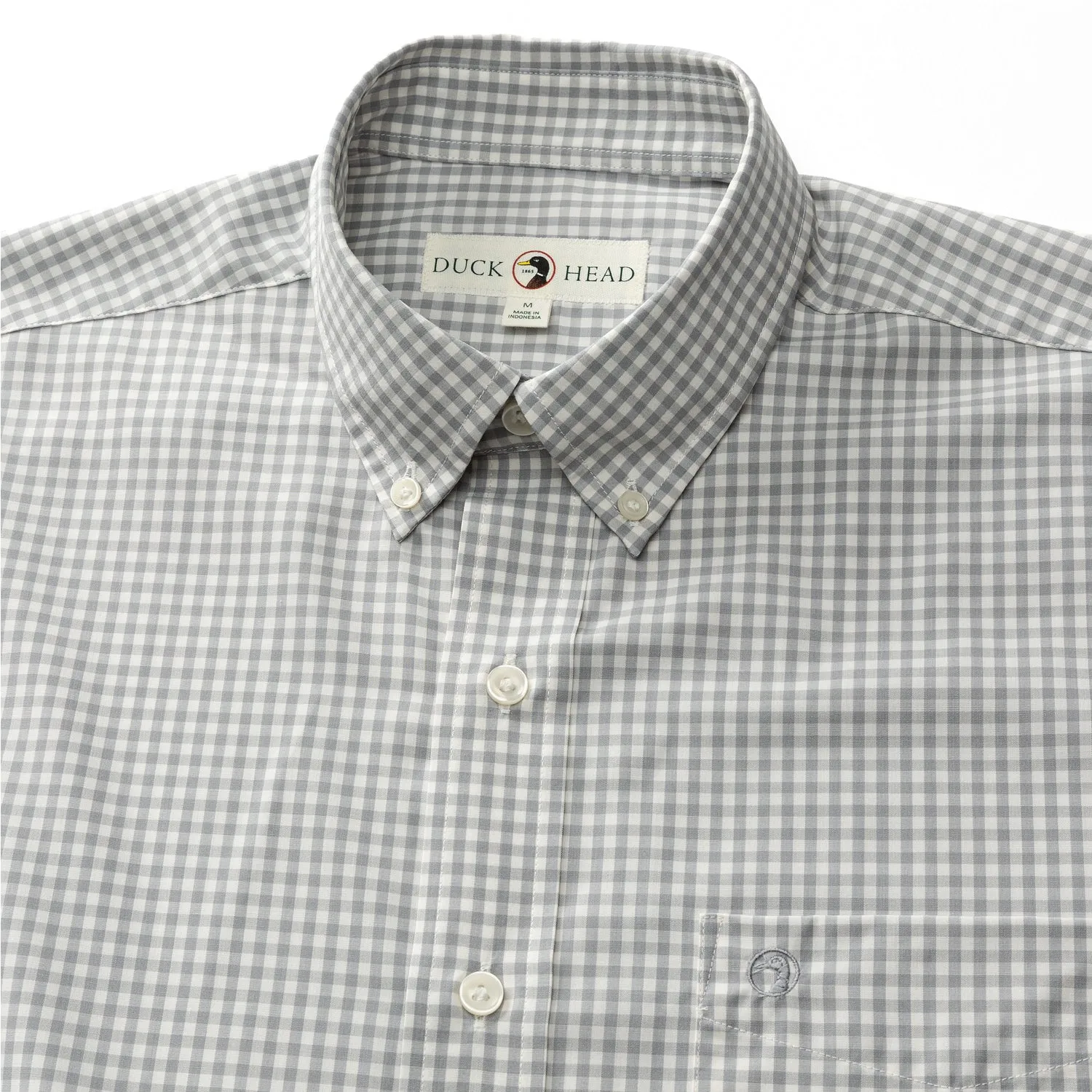 Walton Gingham Performance Poplin Sport Shirt - Ultimate Grey